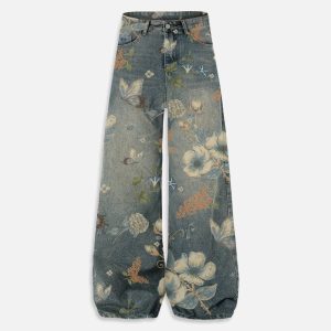 Aelfric Eden Floral Baaggy Jeans