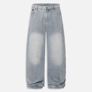 Aelfric Eden Rhinestone Baaggy Jeans