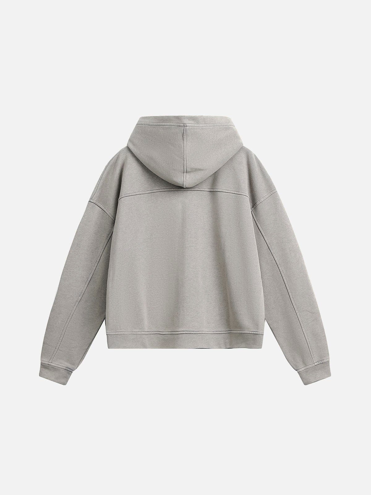 Aelfric Eden Distressed Boxy Zip Up Hoodie - Image 3