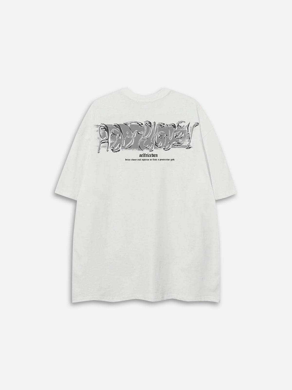 Aelfric Eden Futuristic Liquid Metal Design Tee - Image 2
