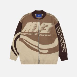 Aelfric Eden Color Block Racing Cardigan