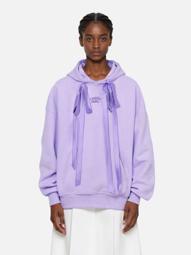 Aelfric Eden Cherry Bow Embroidery Pullover Hoodie