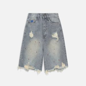 Aelfric Eden Rhinestone Application Jorts