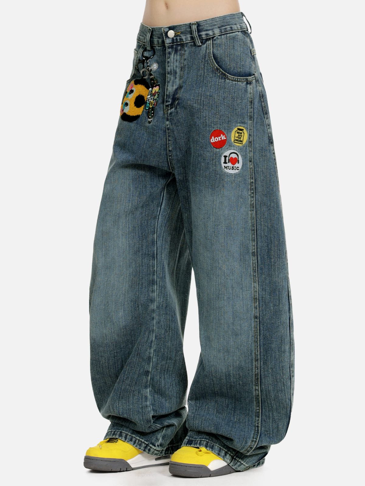 Aelfric Eden Embroidery Baaggy Barrel Jeans - Image 4