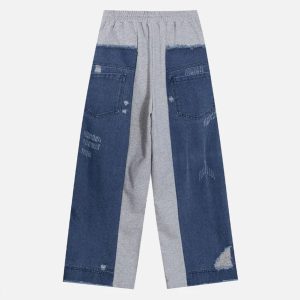 Aelfric Eden Denim Patchwork Sweatpants