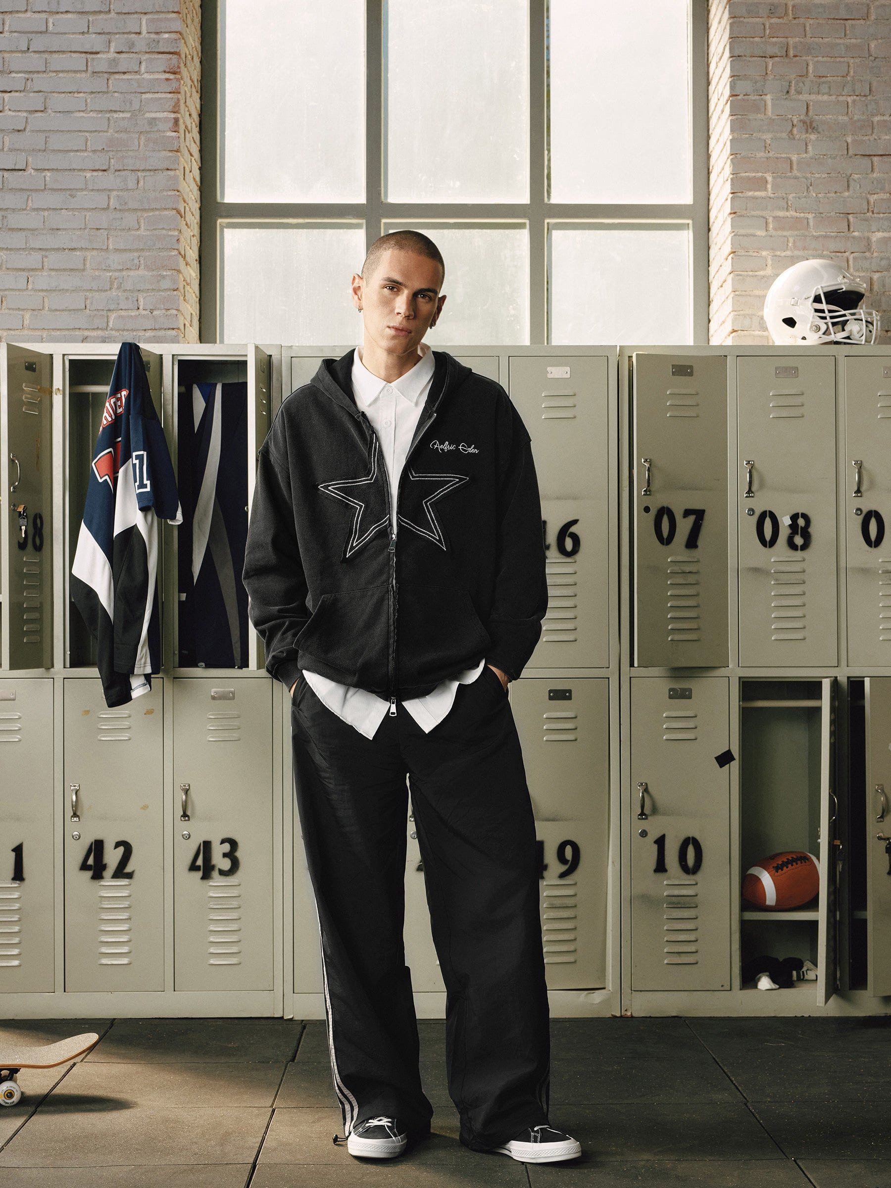 Aelfric Eden Star Applique Zip Up Hoodie - Image 4