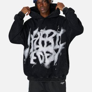 Aelfric Eden Abstract Graphic Washed Hoodie