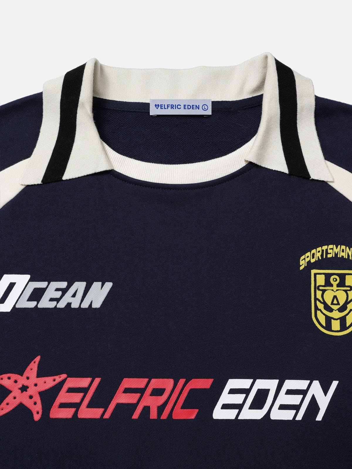 Aelfric Eden Striped Retro Sport Sweatshirt - Image 8