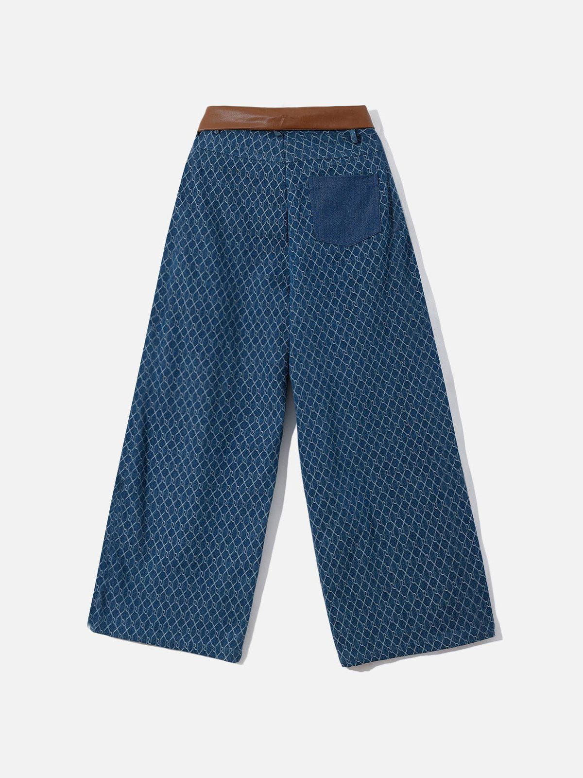 Aelfric Eden Leather Waist Baaggy Jeans - Image 6