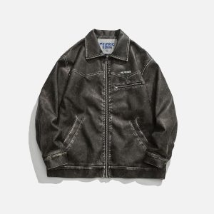 Aelfric Eden Retro Faux Leather Jacket