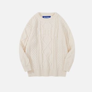 Aelfric Eden Solid Cable Stitch Sweater