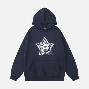 Aelfric Eden Overlapped Star Graphic Hoodie