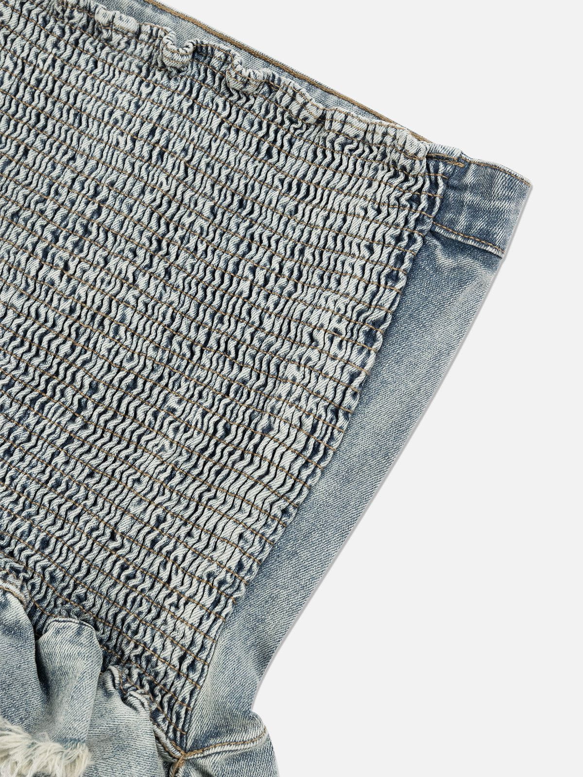 Aelfric Eden Fringe Hem Denim Bandeau Top - Image 4