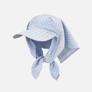 Stripe Rhinestone Bandana Cap