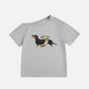 Aelfric Eden Dachshund Off-The-Shoulder Tee