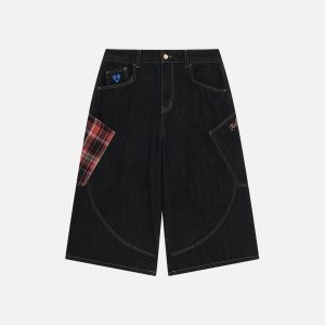 Aelfric Eden Plaid Pocket Longline Jorts