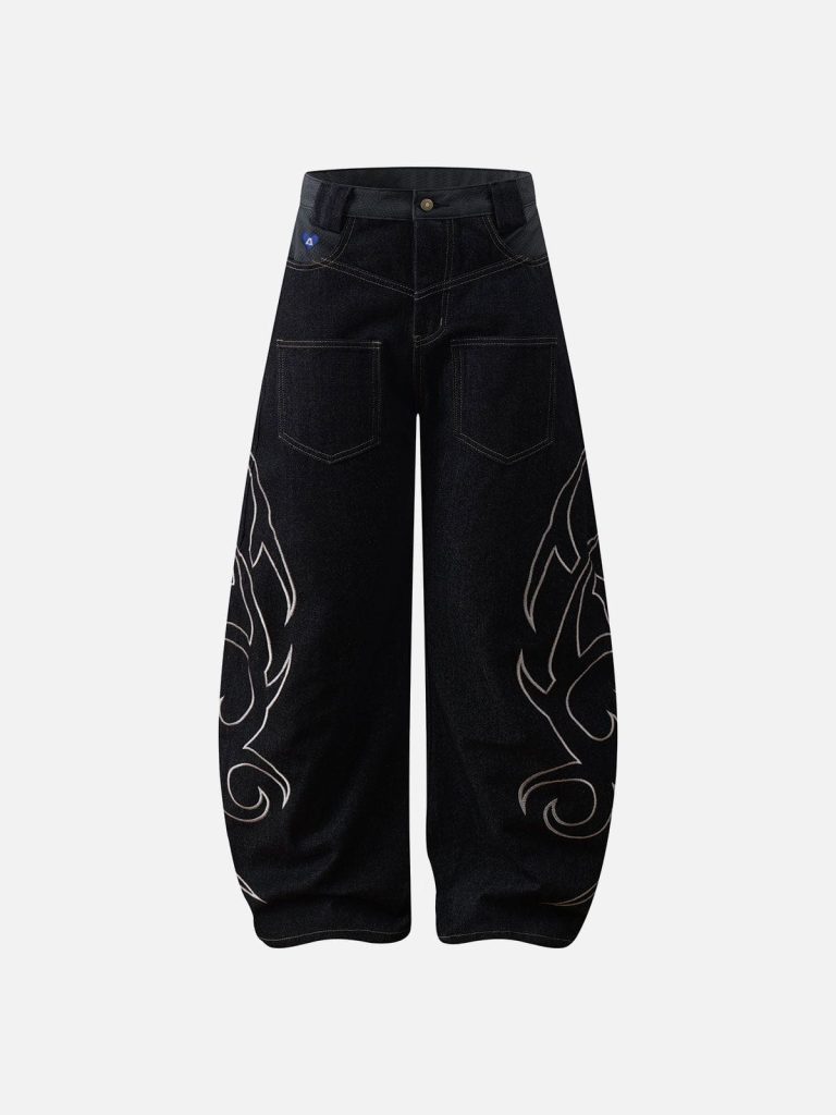 Aelfric Eden Embroidery Baaggy Barrel Jeans