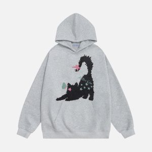 Aelfric Eden Kitten Graphic Pullover Hoodie