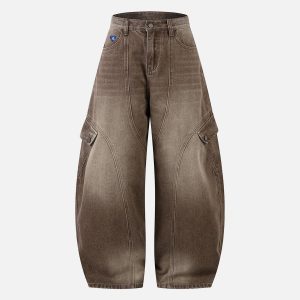 Aelfric Eden Multi Pocket Super Baaggy Barrel Jeans