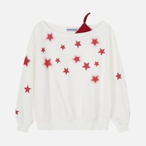 Aelfric Eden Stars Off-The-Shoulder Sweatshirt