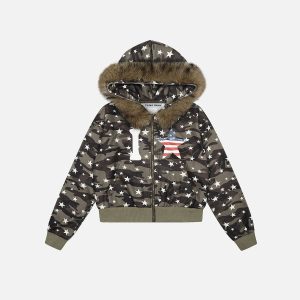 Aelfric Eden CAMO Star Zip Up Hoodie