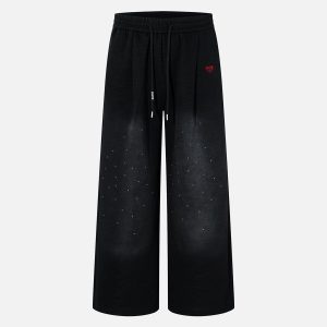 [Pre-Order]Aelfric Eden Rhinestone Washed Baaggy Sweatpants