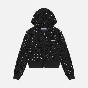 Aelfric Eden Polka Dot Zip Up Hoodie