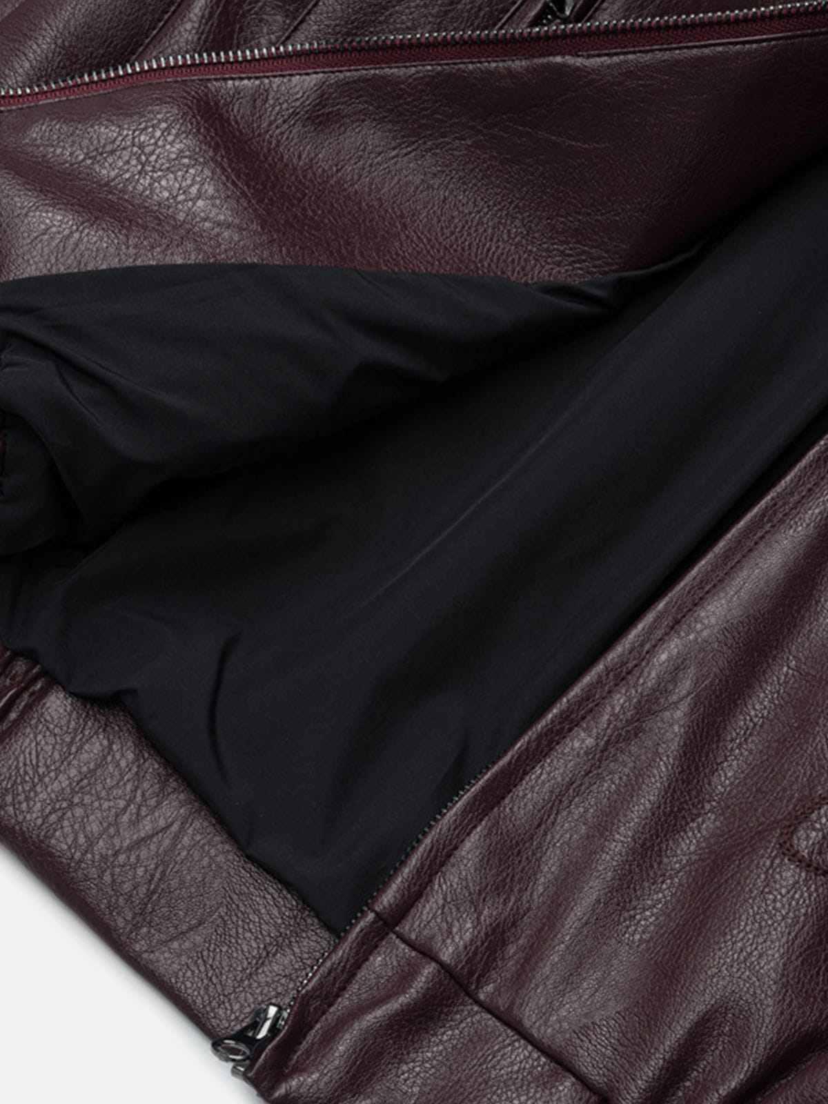 Aelfric Eden Floral Embroidery Boxy Faux Leather Jacket - Image 5