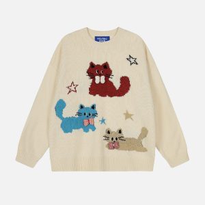 Aelfric Eden Star Cat Jacquard Sweater