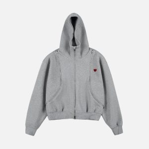 Aelfric Eden Deconstructive Boxy Zip Up Hoodie