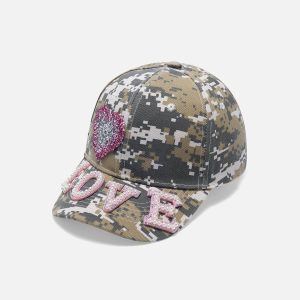 Rhinestone CAMO Cap