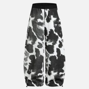 Aelfric Eden Cow Texture Baaggy Barrel Sweatpants