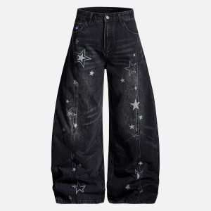 Aelfric Eden Washed Whiskering Star Barrel Jeans
