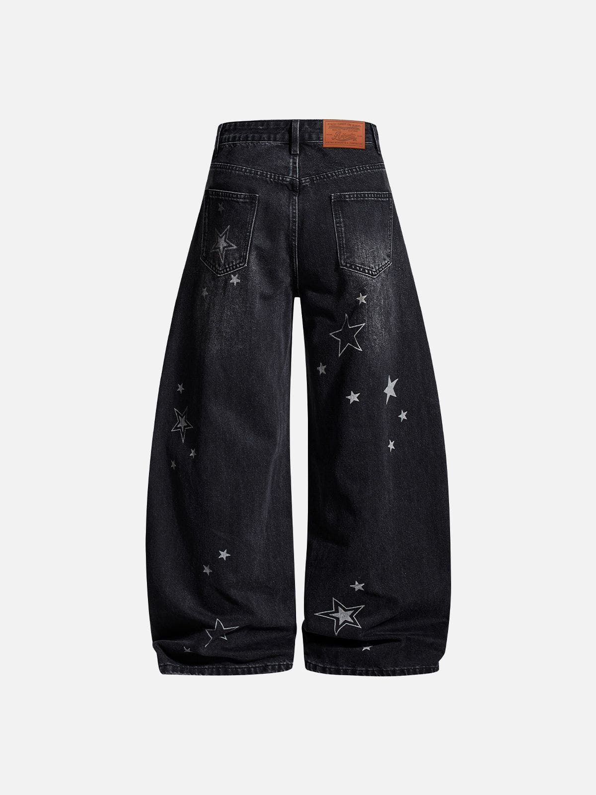 Aelfric Eden Washed Whiskering Star Barrel Jeans - Image 2