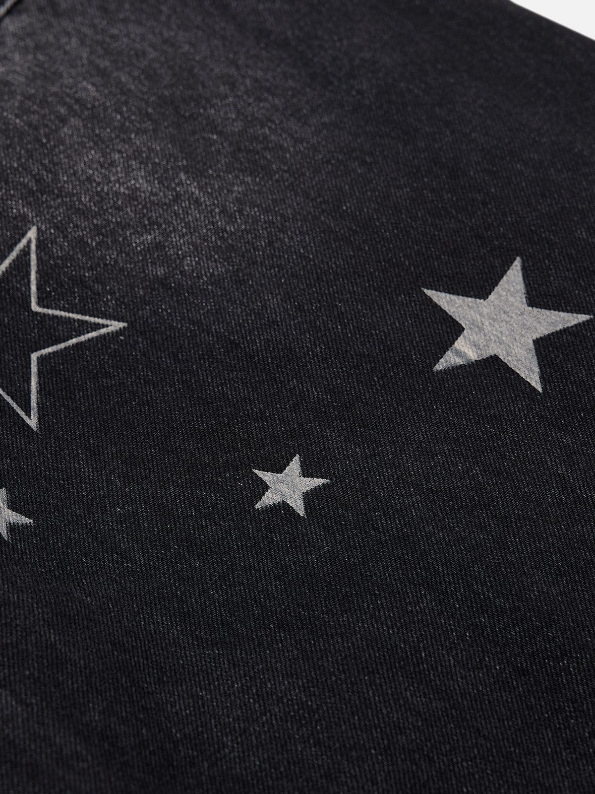 Aelfric Eden Washed Whiskering Star Barrel Jeans - Image 3