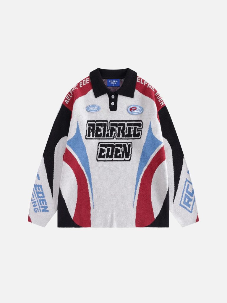 Aelfric Eden Color Blocking Racing Sweater