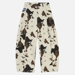 Aelfric Eden Cow Stripe Baaggy Barrel Jeans