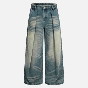 Aelfric Eden Washed Whiskering Wrinkle Jeans
