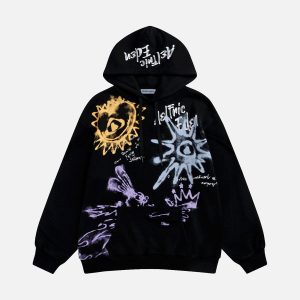 Aelfric Eden Graffiti Heartie Graphic Hoodie