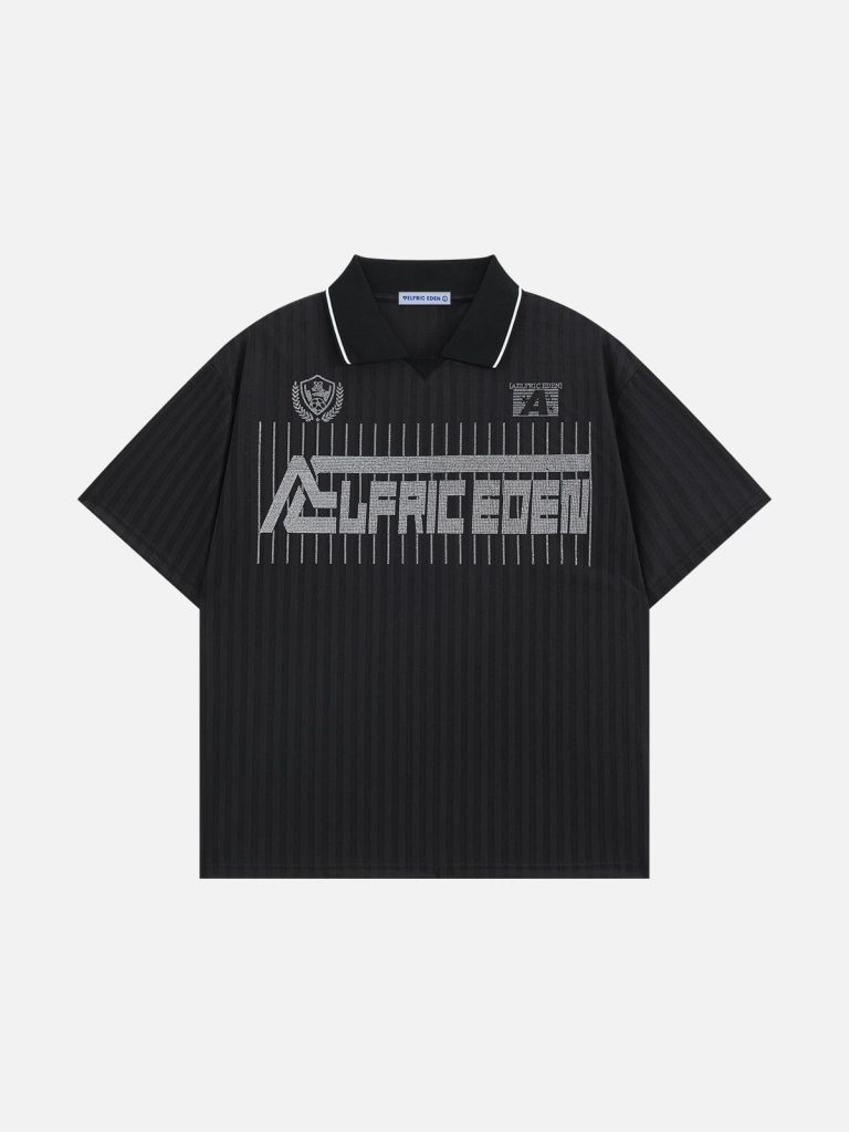 Aelfric Eden Hotfix Rhinestone Polo Soccer Jersey
