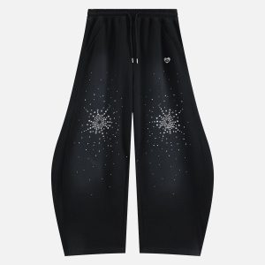 Aelfric Eden Floral Rhinestone Super Baaggy Barrel Sweatpants