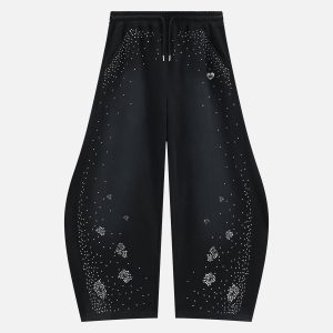 Aelfric Eden Rhinestone Washed Super Baaggy Barrel Sweatpants