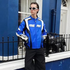 Aelfric Eden Faux Leather Racing Jacket