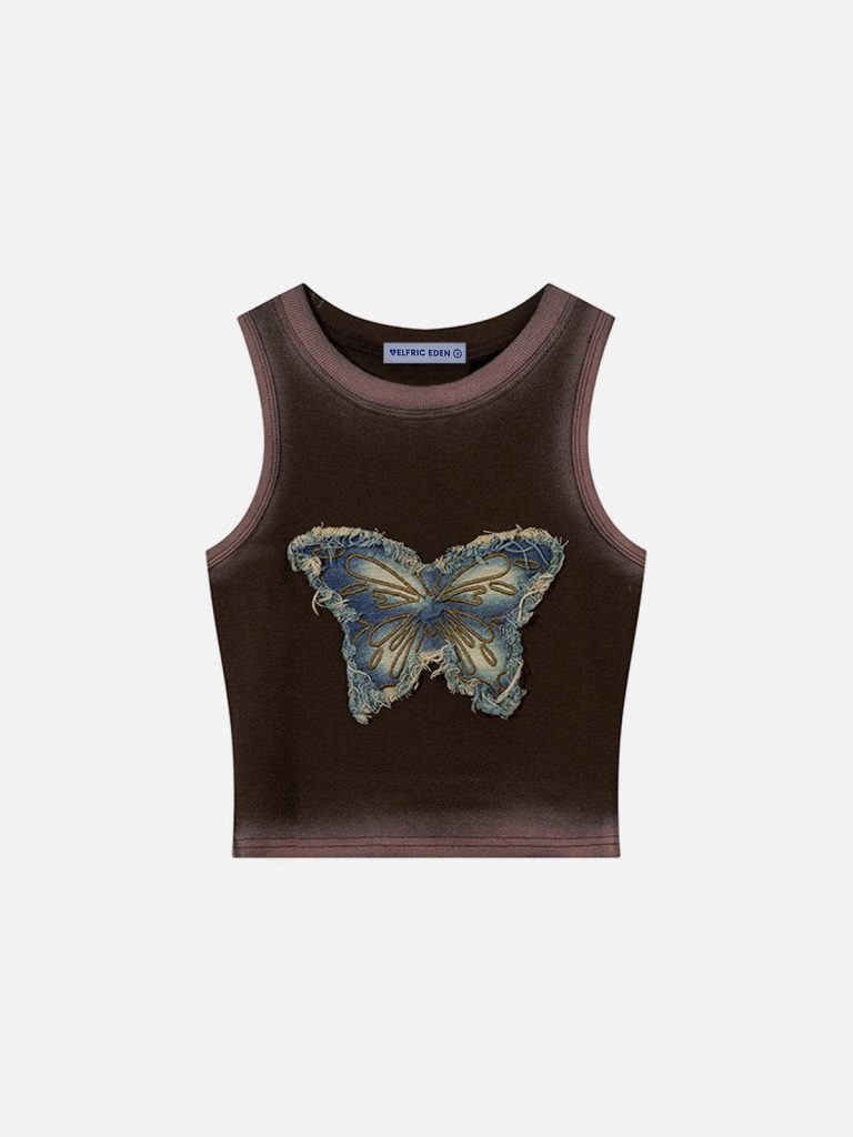 Aelfric Eden Denim Butterfly Tank Top