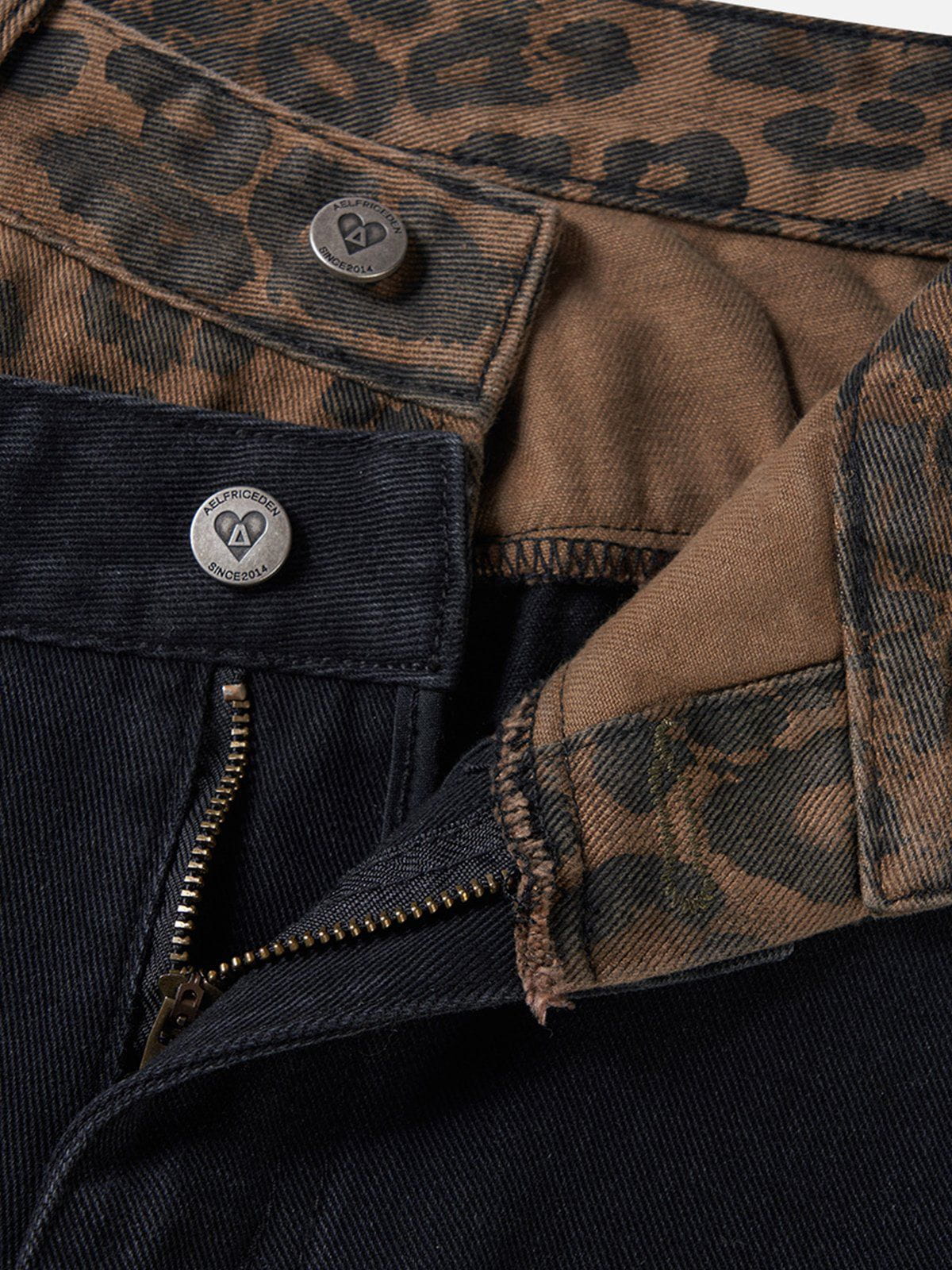 Aelfric Eden Leopard Double Waist Baaggy Jeans - Image 8