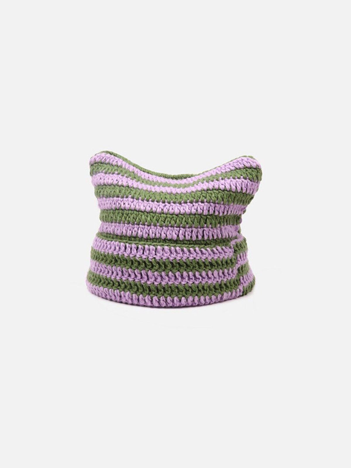Stripe Cat Ear Beanie - Image 5