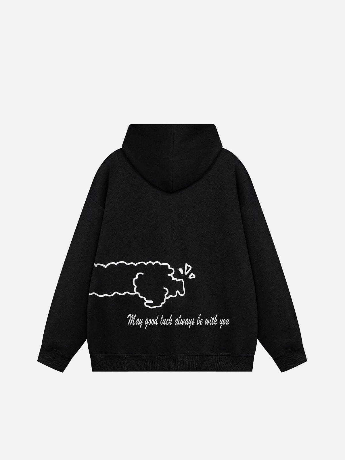 Aelfric Eden Cartoon Puppy Graphic Pullover Hoodie - Image 2