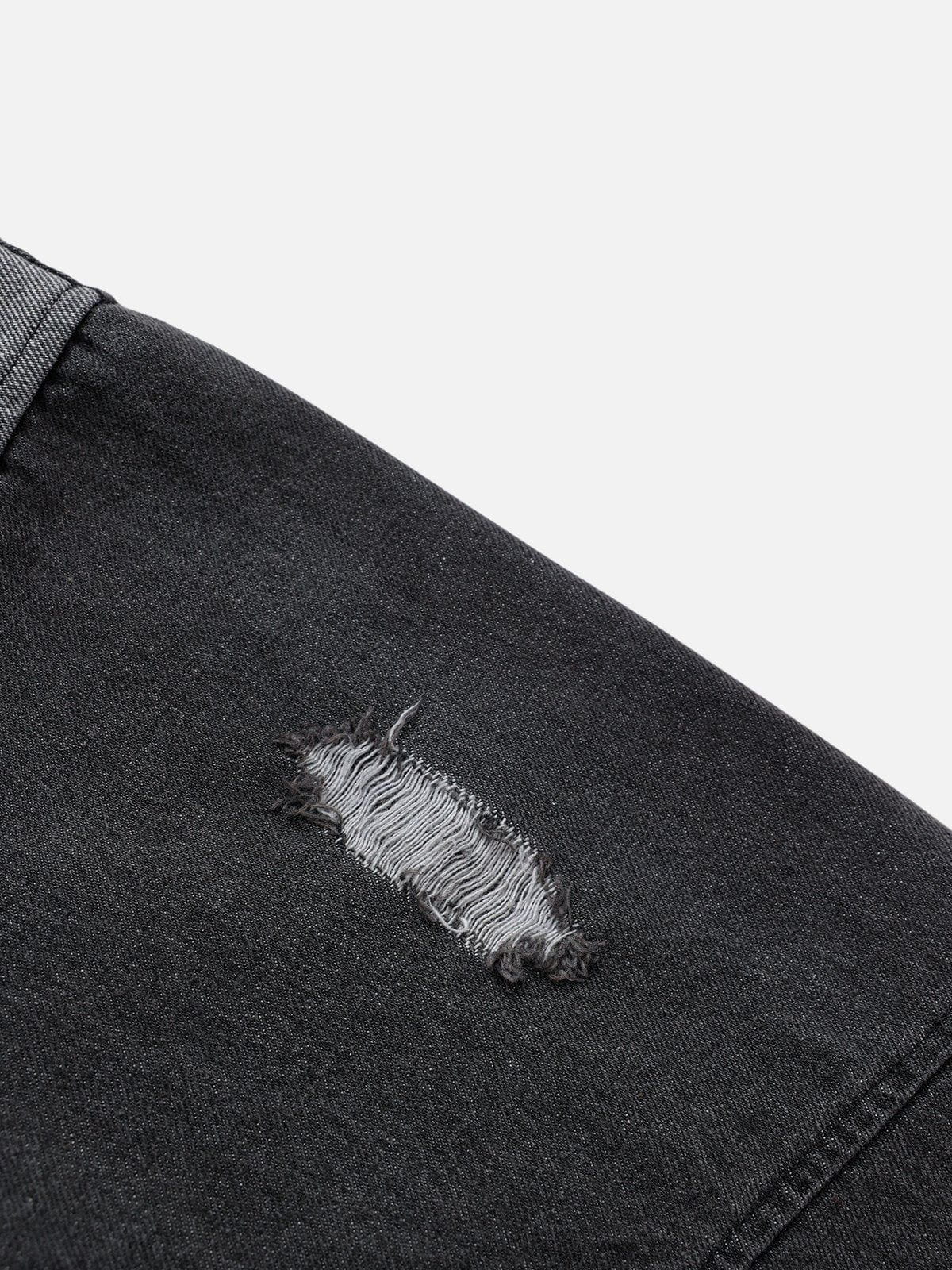 Aelfric Eden Denim Patchwork Zip Up Hoodie - Image 7