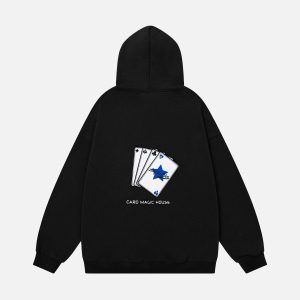 Aelfric Eden Star Playing Cards Graphic Pullover Hoodie