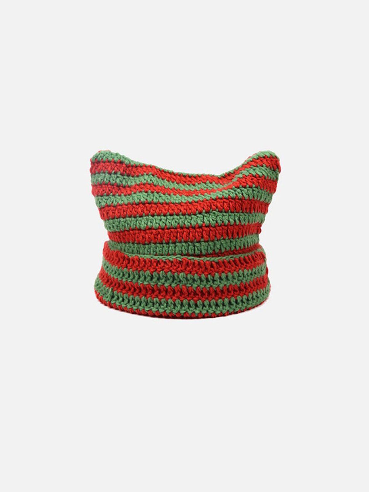 Stripe Cat Ear Beanie - Image 4